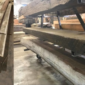 BEFORE When the homeowner had design visions of a cute and rustic farmhouse we, of course, had to start with some old barn wood and reclaimed fir.