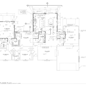 NEW FLOOR PLAN The master suite was relocated for privacy, the grand kitchen boasted vaulted ceilings, natural light was maximized with large windows and doors, and the entire space now encapsulated the beautiful acreage that surrounded the home.