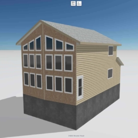 HOVER RENDERING By creating a 3D-rendering of the home with a combination of cedar lap siding and cedar shake, the homeowner could see what their remodeled home would look like before finalizing their material selection. The 3D-rendering helped our client make their style decision without hesitation.