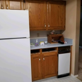 BEFORE There are certain elements of your original kitchen that are not going to be needed anymore (like the trash compactor).