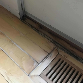 BEFORE It was no surprise that the inside of the home had some obvious signs of water penetration as well…