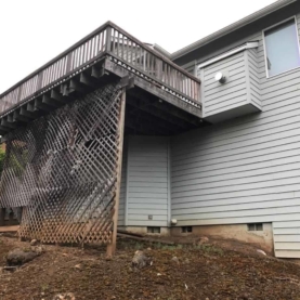 BEFORE Although this home in the hills appeared to consist of two full stories, it - in fact- was sitting upon a lot of unused square footage under the main -and only- level of the home.