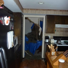 BEFORE Even though the fire did not spread to all the rooms in the house, adjacent rooms were affected by smoke and residual damage